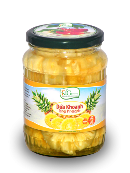 Dứa khoanh trong lọ
