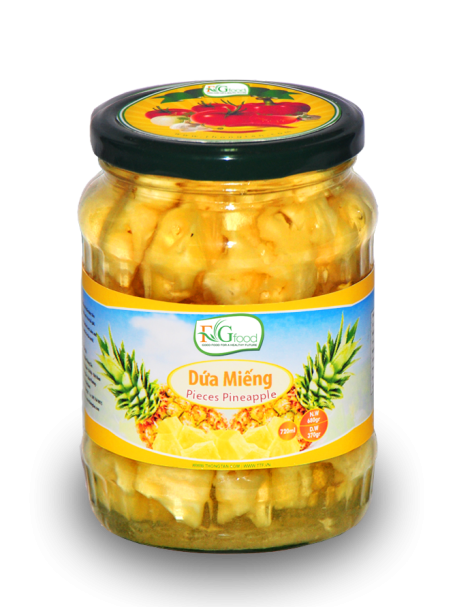 Miếng dứa trong lọ