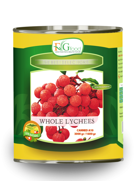 Vải thiều đóng hộp ngâm siro A10/3Kg