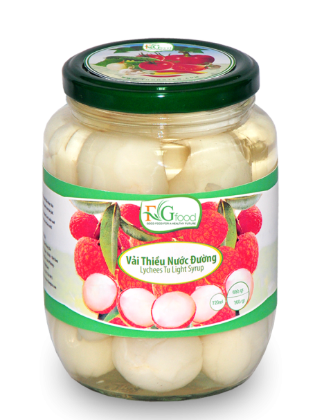 Vải ngâm siro trong lọ 720ml